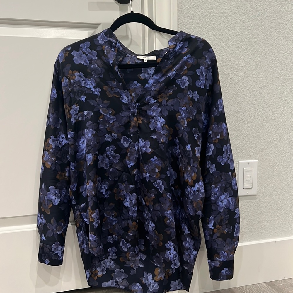 Vince floral fall blouse